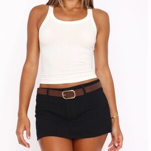 White Fox | Selfish Behavior Mini Skort (Black/XS)